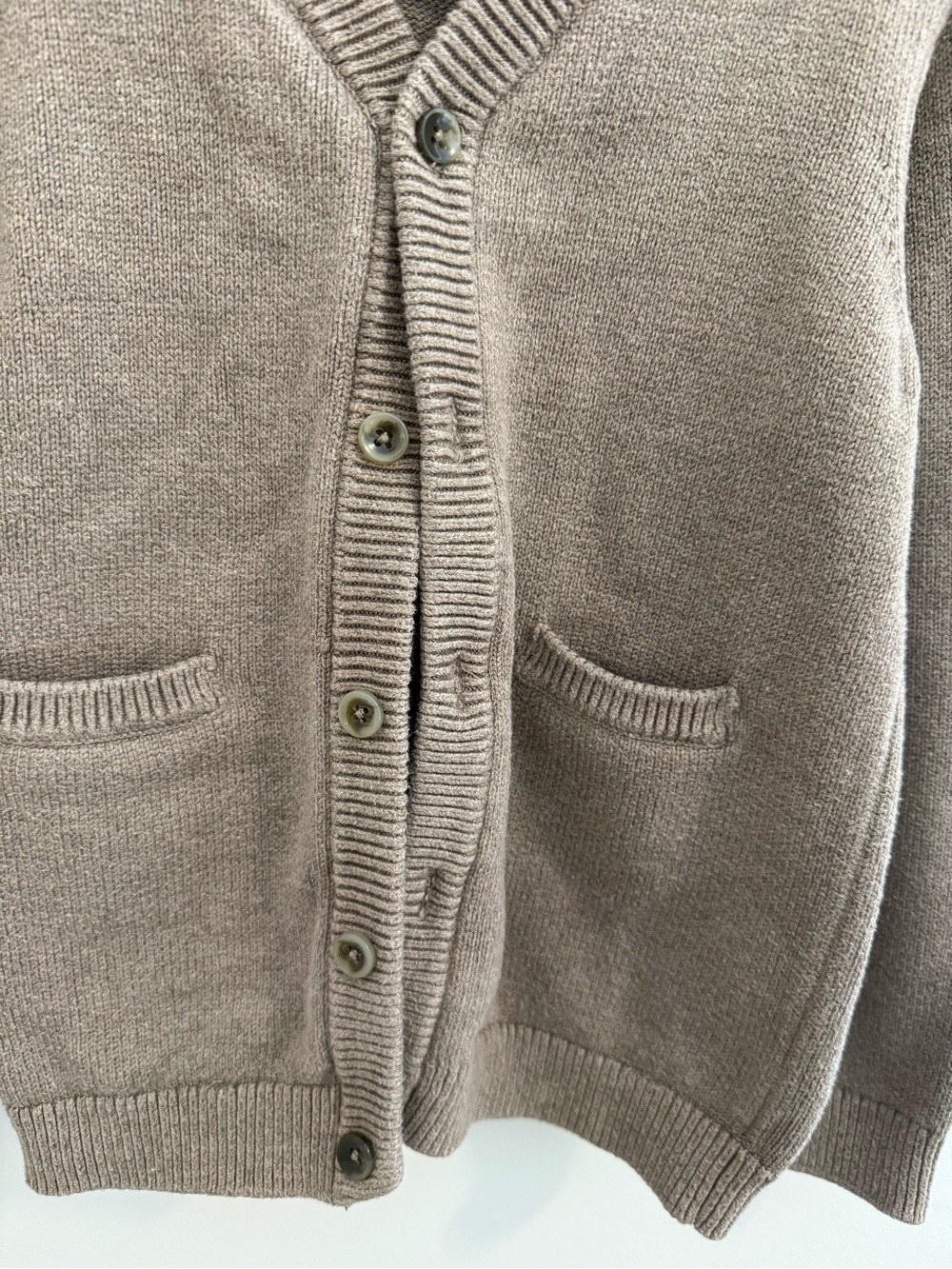 Boys Size 6 Janie and Jack Toddler Brown Knit Cardigan - Picture 3 of 4